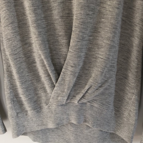 Lou & Grey for Loft Nylon/Rayon Lightweight Crewneck Sweater with Front Drape S - Picture 3 of 5